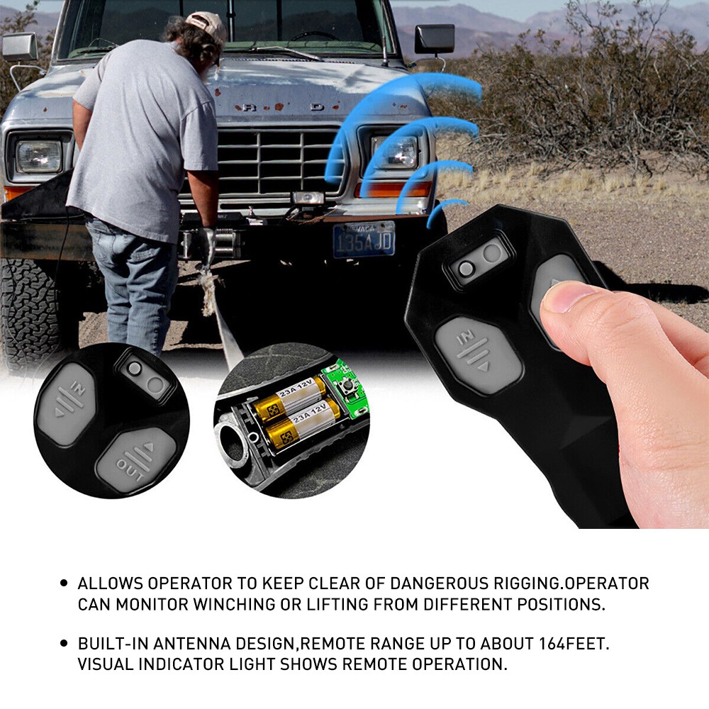 DC12V Wireless Winch Remote Control Kit Switch Handset for Car ATV SUV UTV Truck