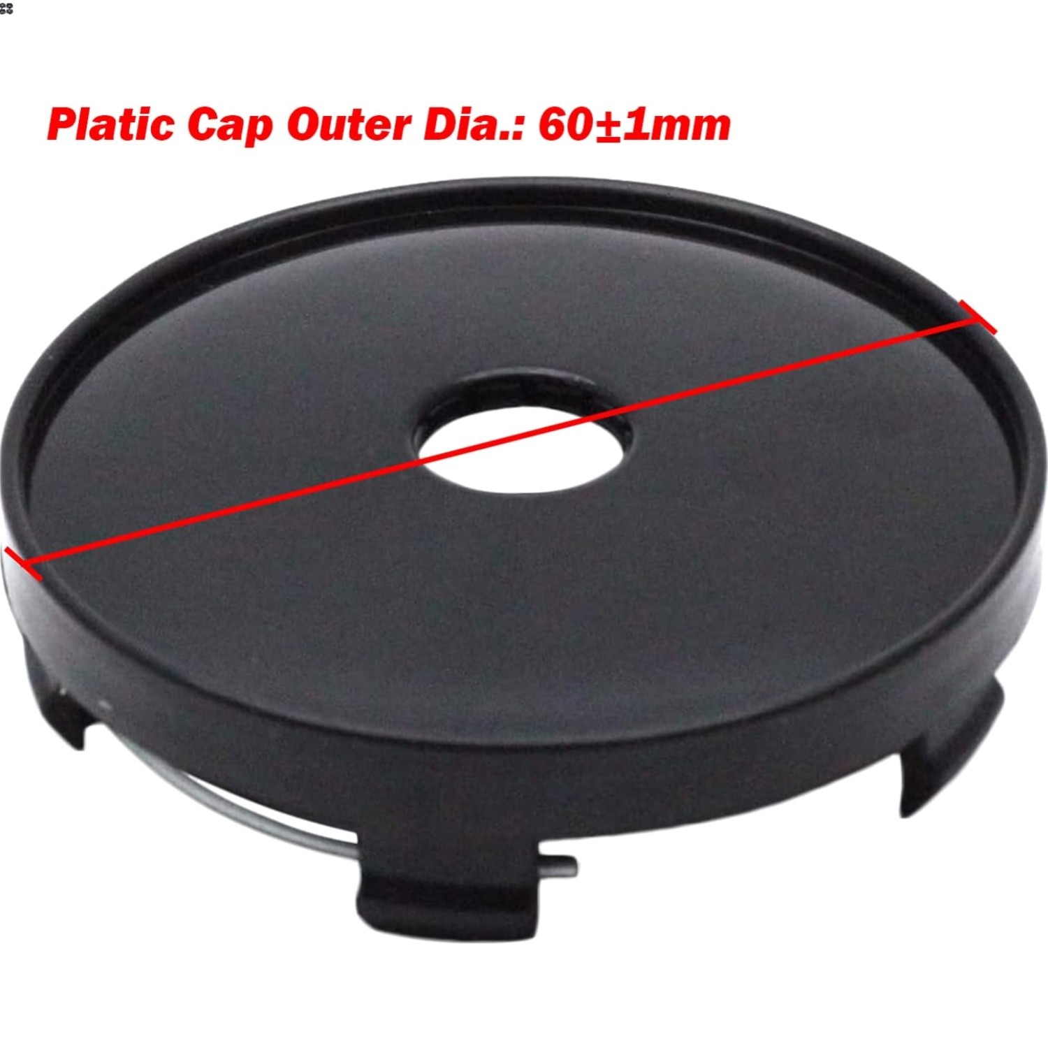 4PC Set of Universal Black Wheel Center Caps – 60mm Diameter Installation Easy
