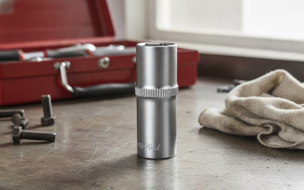 7/16″ SAE Deep Socket, 3/8″ Drive, 22343, Thin Wall, Chrome Finish