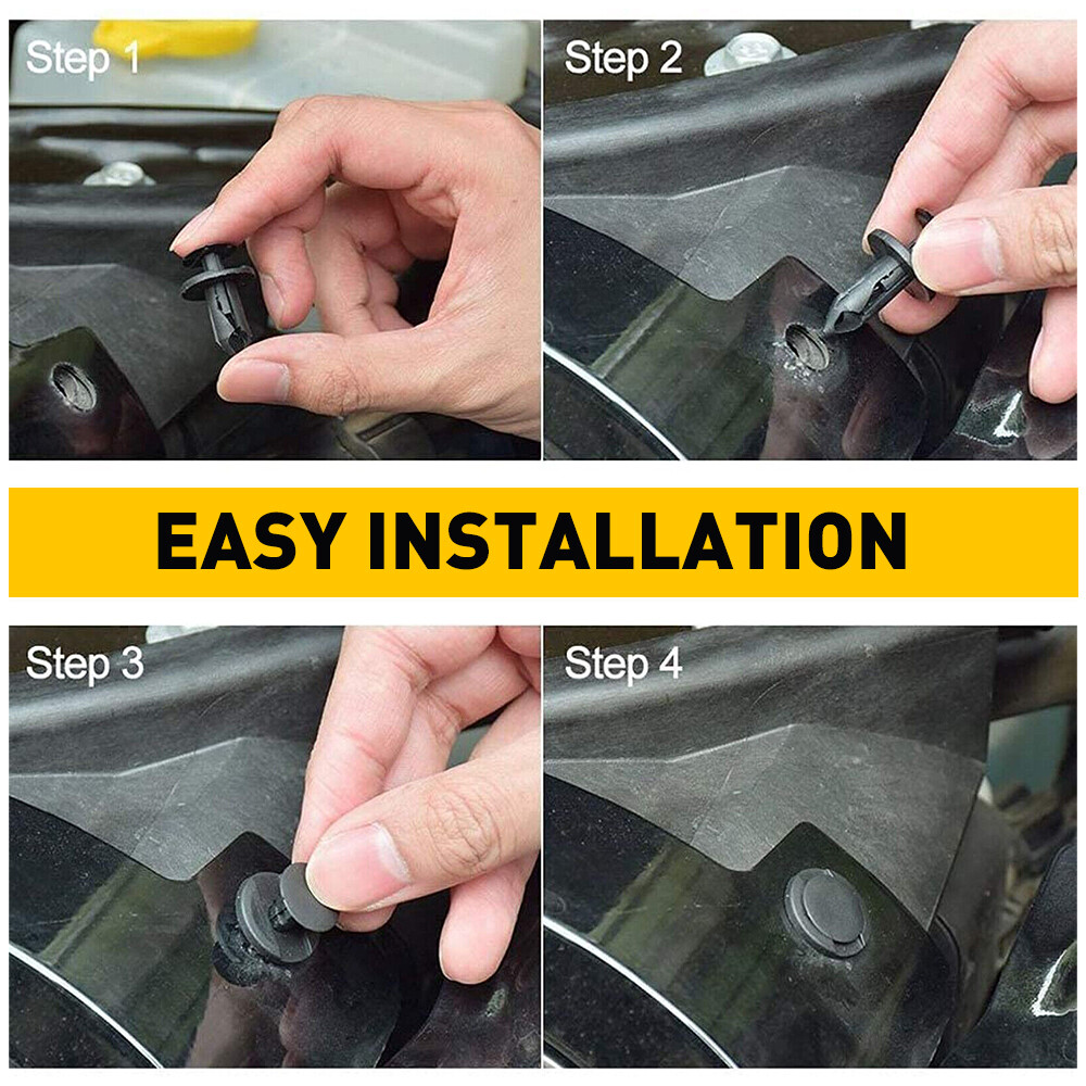 190Pcs Bumper Clips Retainer Auto Car Rivets Fastener Fender Push Pin Trim