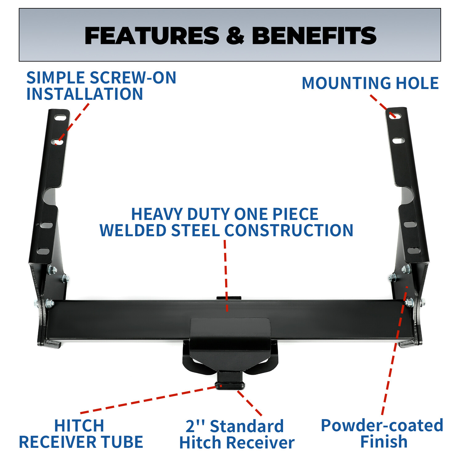 Class 5 Trailer Hitch Rear Tow Receiver For F-250 F-350 F-450 Super Duty 99-16