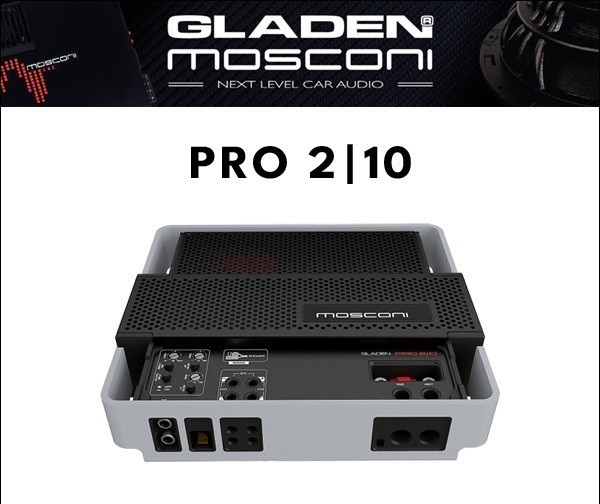 Gladen Mosconi Pro 2/10 2-Channel High-End Class AB Car Amplifier Size 235x205mm