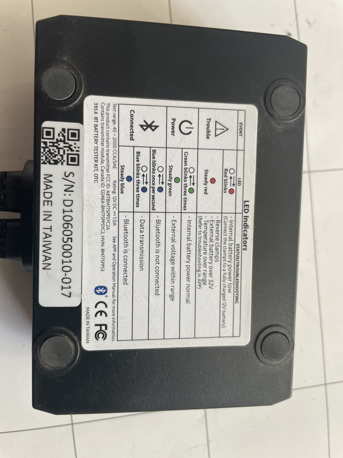 OTC 3914 Bluetooth Battery Wireless Tester/Charger