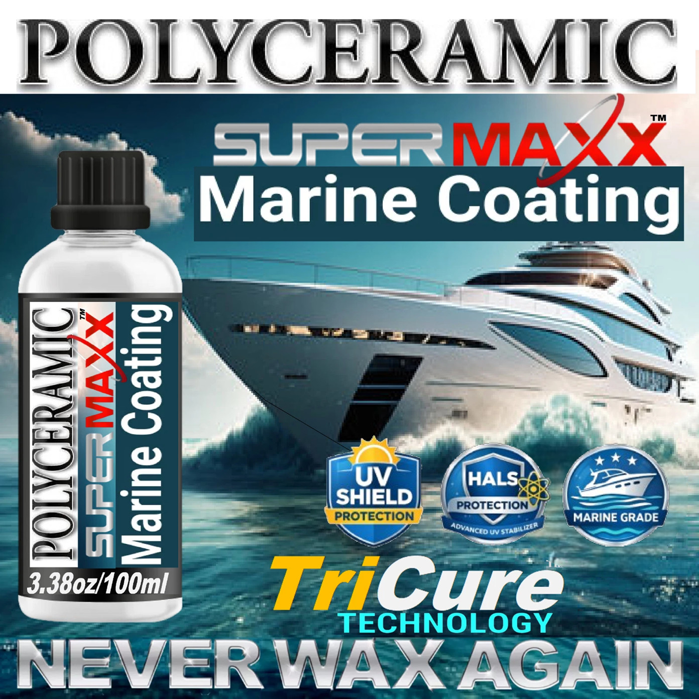 CERAMIC COATING MARINE GRADE CERAMIC COATING SALT WATER UV PROTECTION – ‘100ML