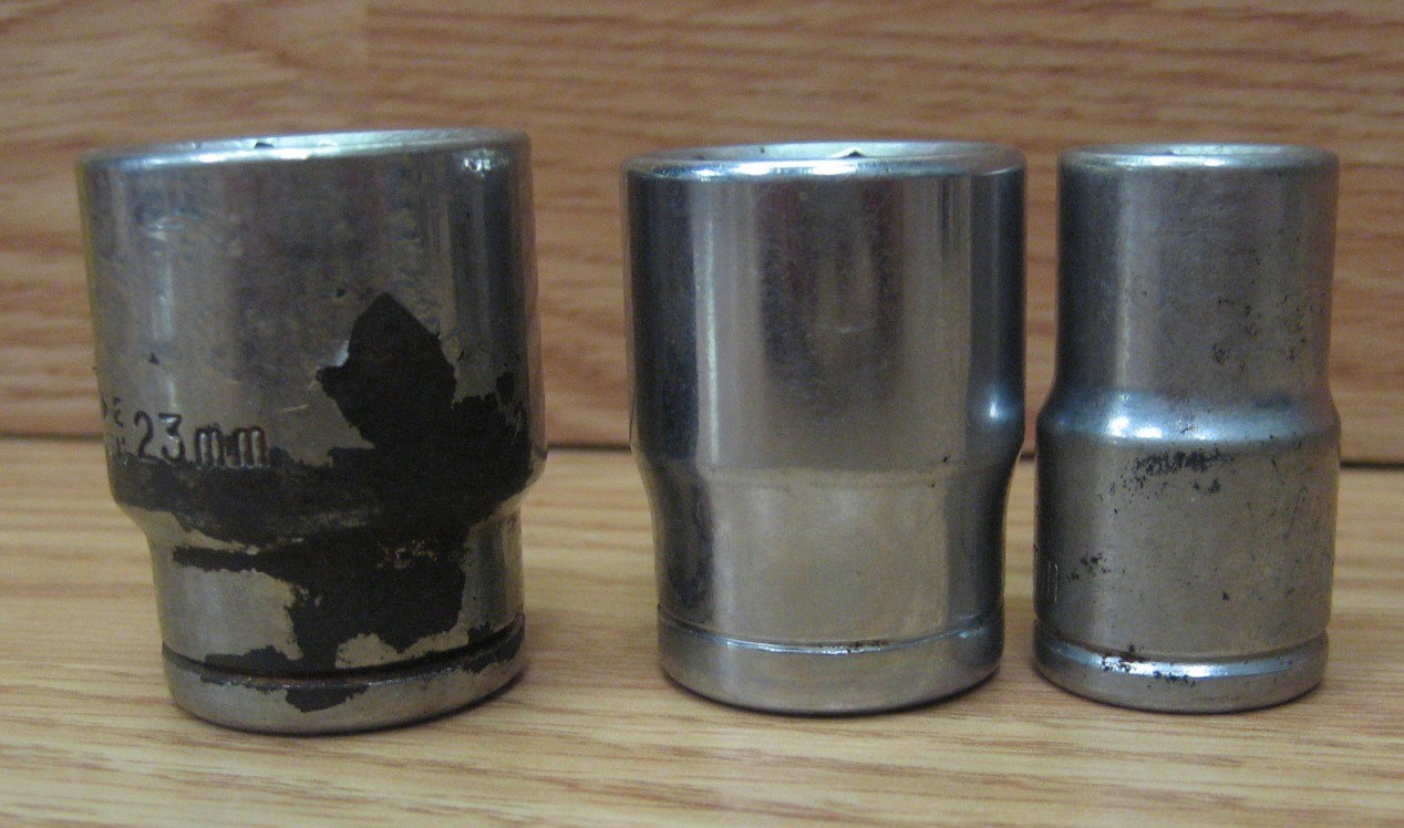 Lot of 3 Unbranded/Generic 6 Point 23mm 21mm 13mm 1/2″ Drive Socket Set Only