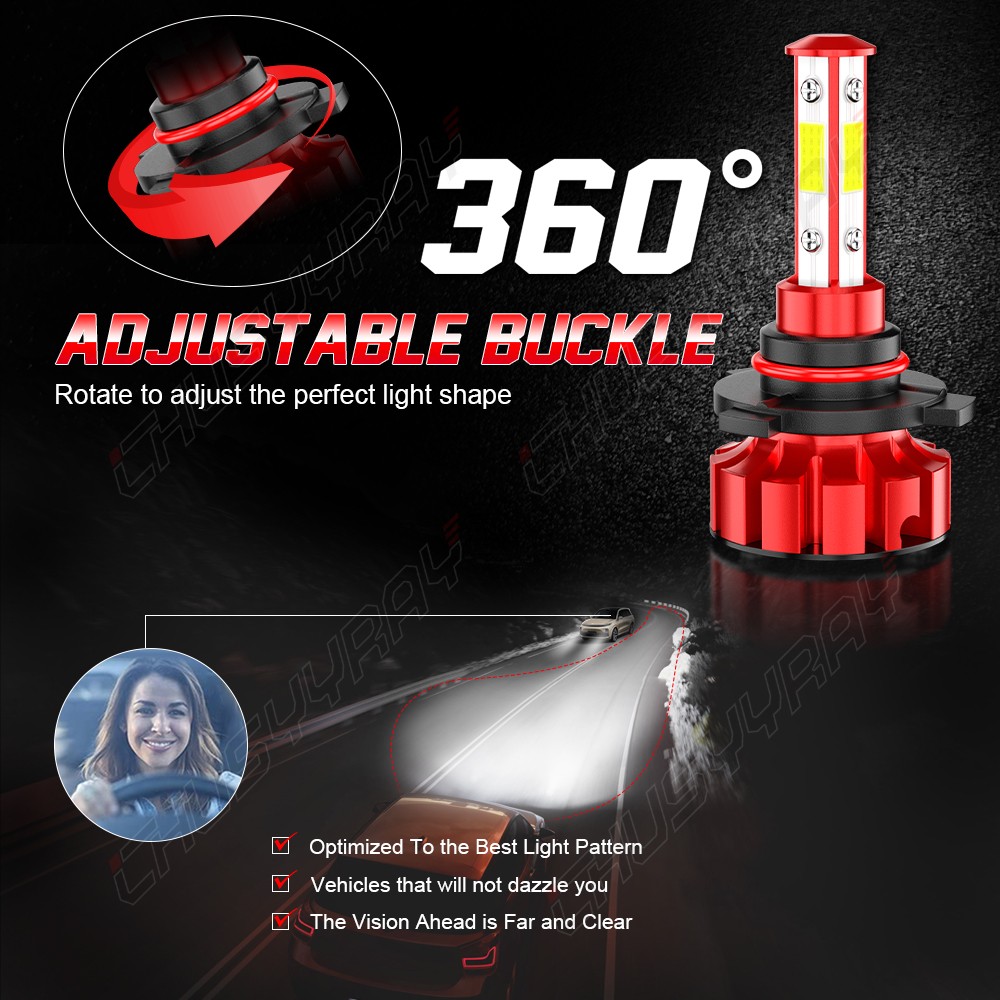For 07-13 Chevy Silverado 1500 Ultra Bright LED Headlights Bulbs Hi/Lo 10000LM