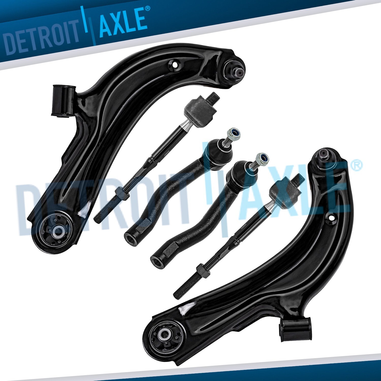 Front Lower Control Arms Inner Outer Tie Rods for 2013-2019 Nissan Sentra NV200