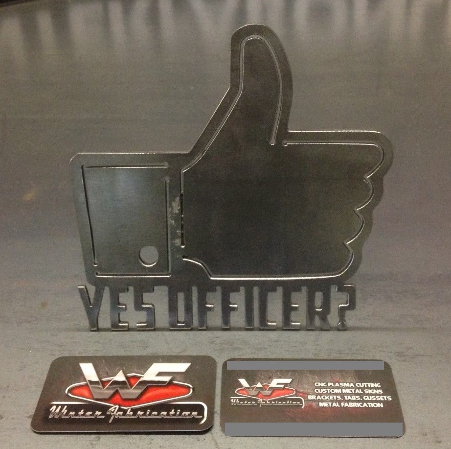 Yes Officer? Hitch Cover – 1/8″ Steel – Funny Tow Towing Reese Custom
