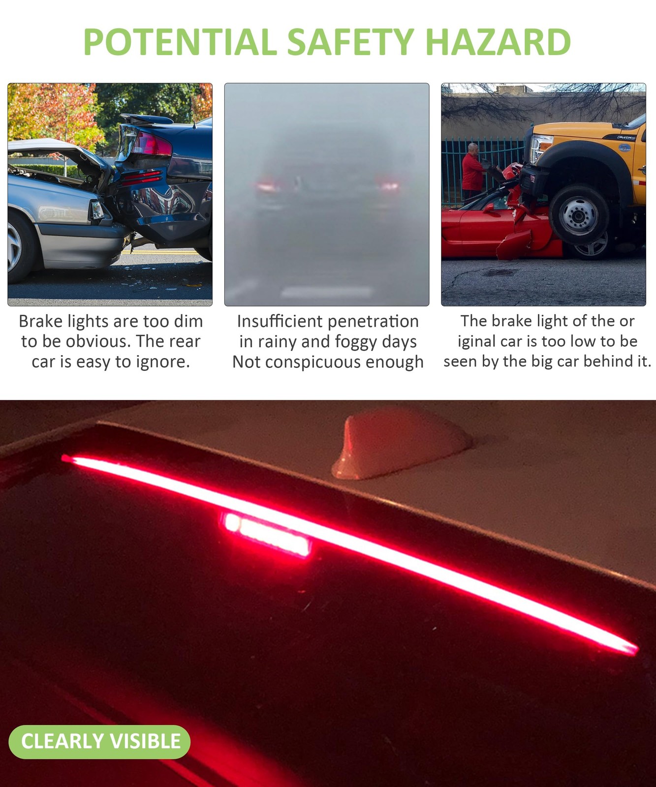 Stop Light Brake Light Strip DC12V 3rd Brake LED Flexible High