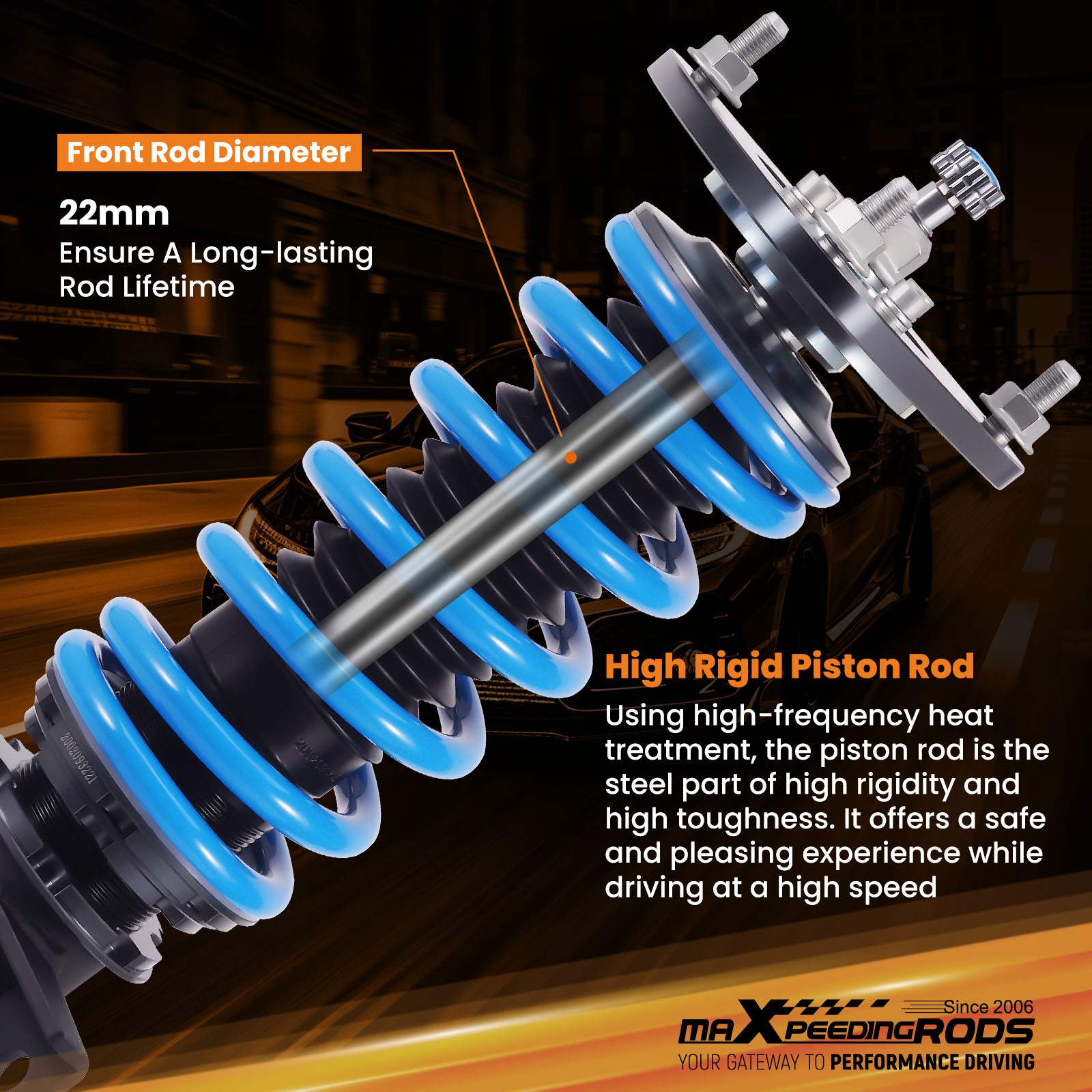 MaXpeedingrods T6 Coilovers for 2017+ Subaru Impreza WRX Sport/Base (GK/GT)