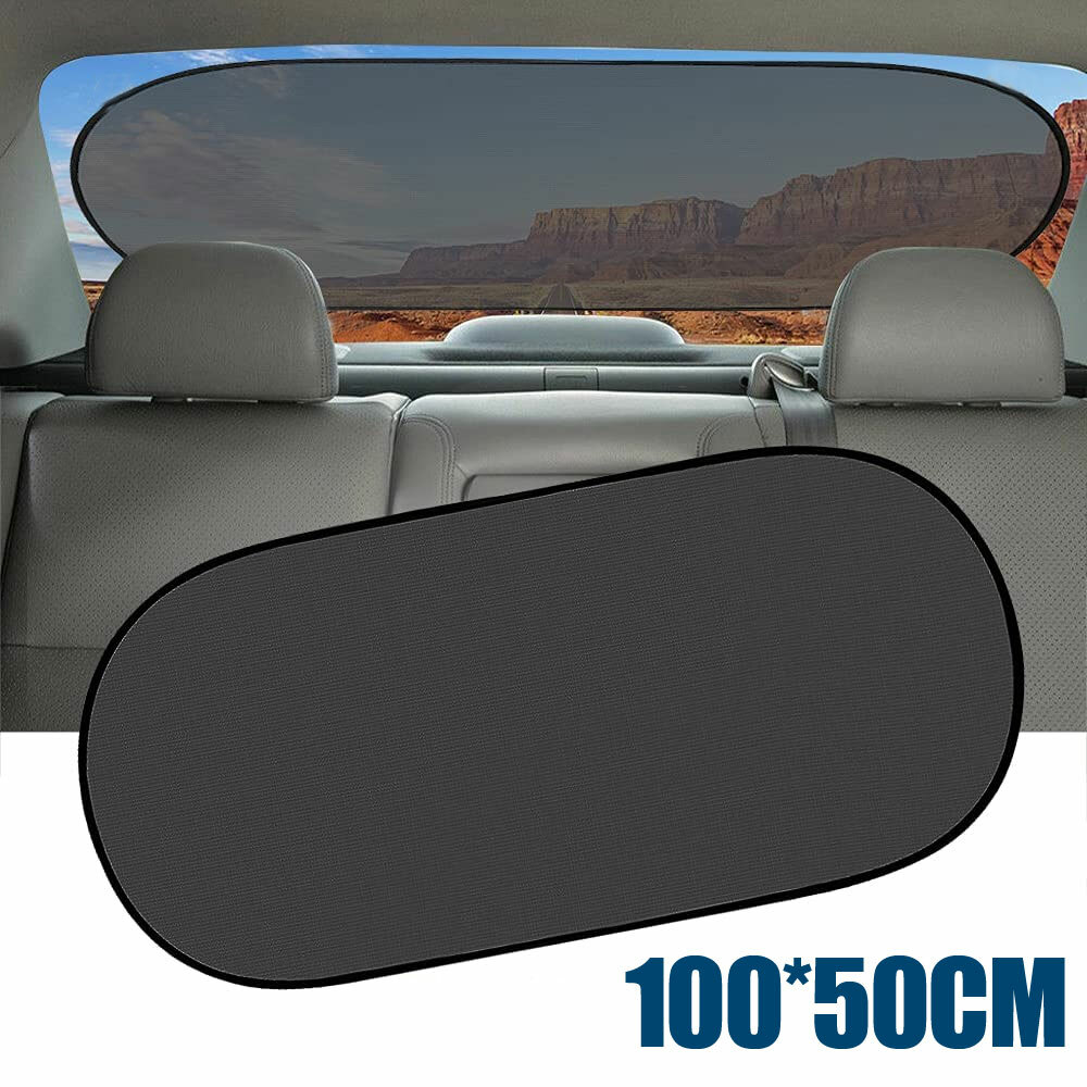 Car Rear Window Sunshade Cover Sun UV Protection Mesh Cover Accessories 100*50cm