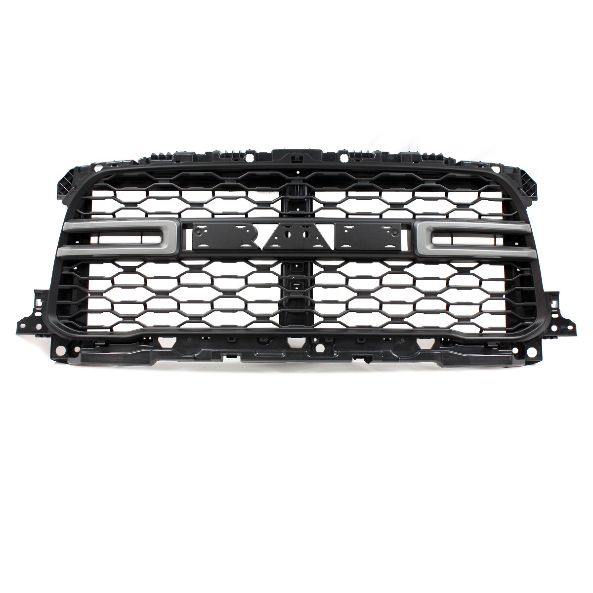 For RAM 2500 3500 4500 2019 2020-24 Matte Front Grille W/ Billet Silver Metallic
