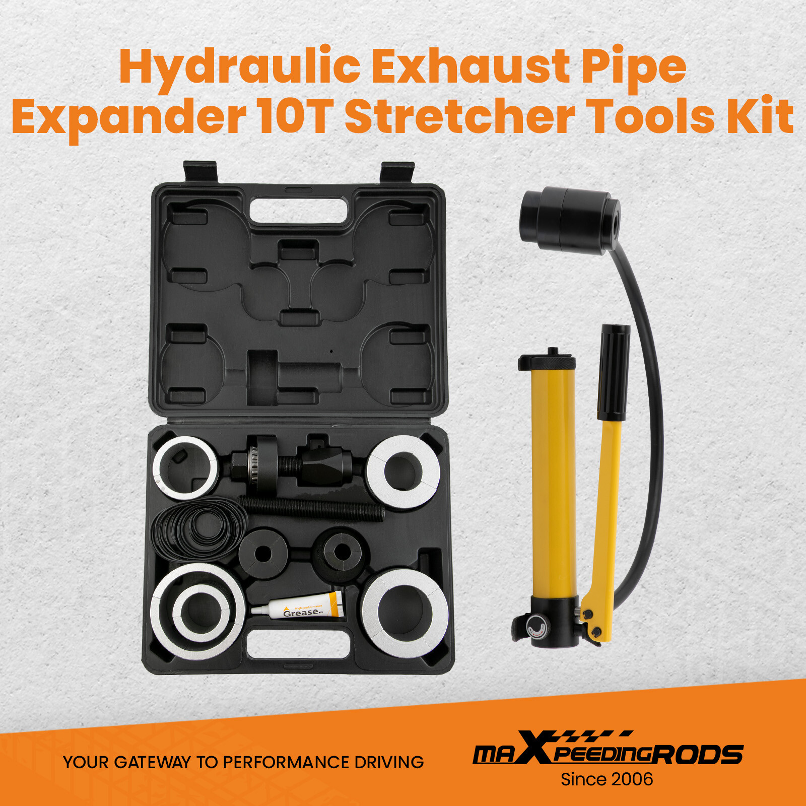 Hydraulic Exhaust Pipe Expander 10T Stretcher Tools Kit 1 5/8″ To 4 1/4″ 78835