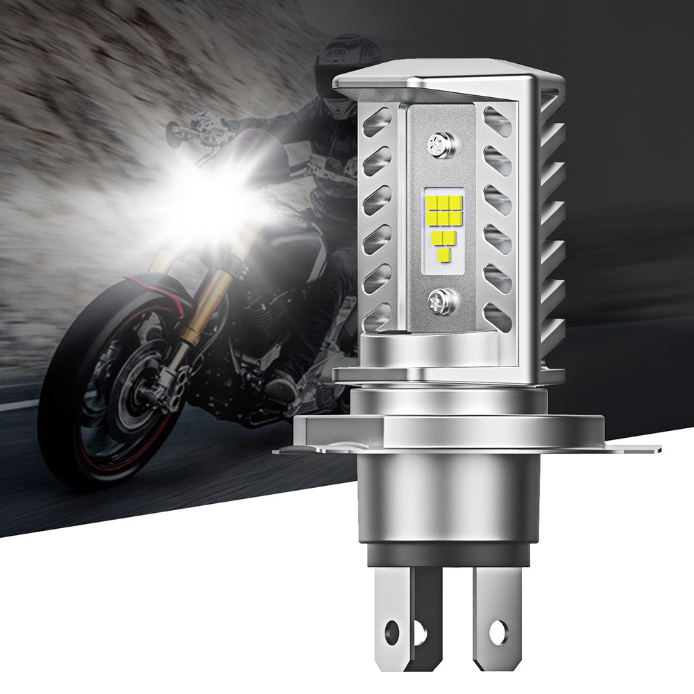 H4 9003 AUXITO LED White Motorcycle Headlight Bulb High Power 1500LM CANbu 2/4/6