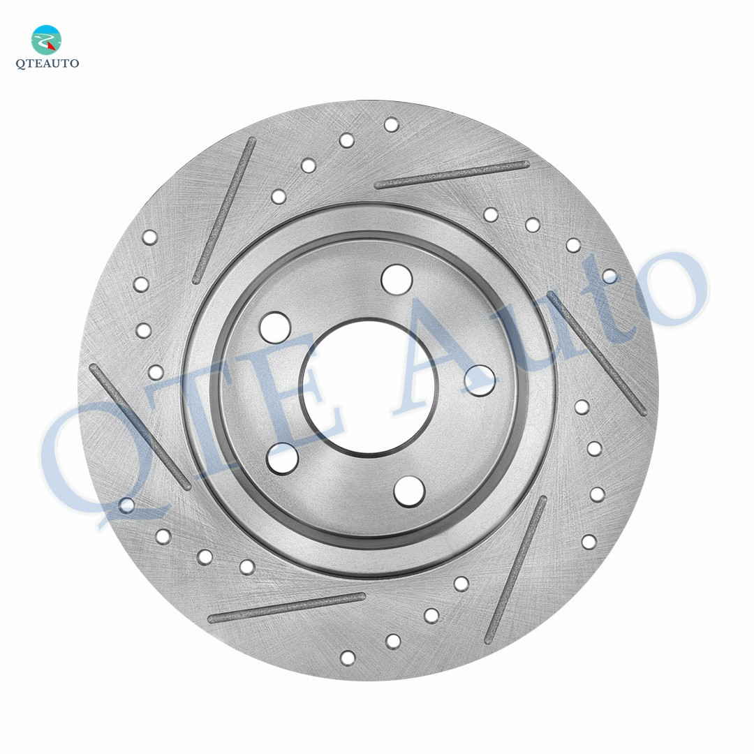 Rear Drilled Slotted Brake Disc Rotors 270mm For 2004-2007 Saturn ION Red Line