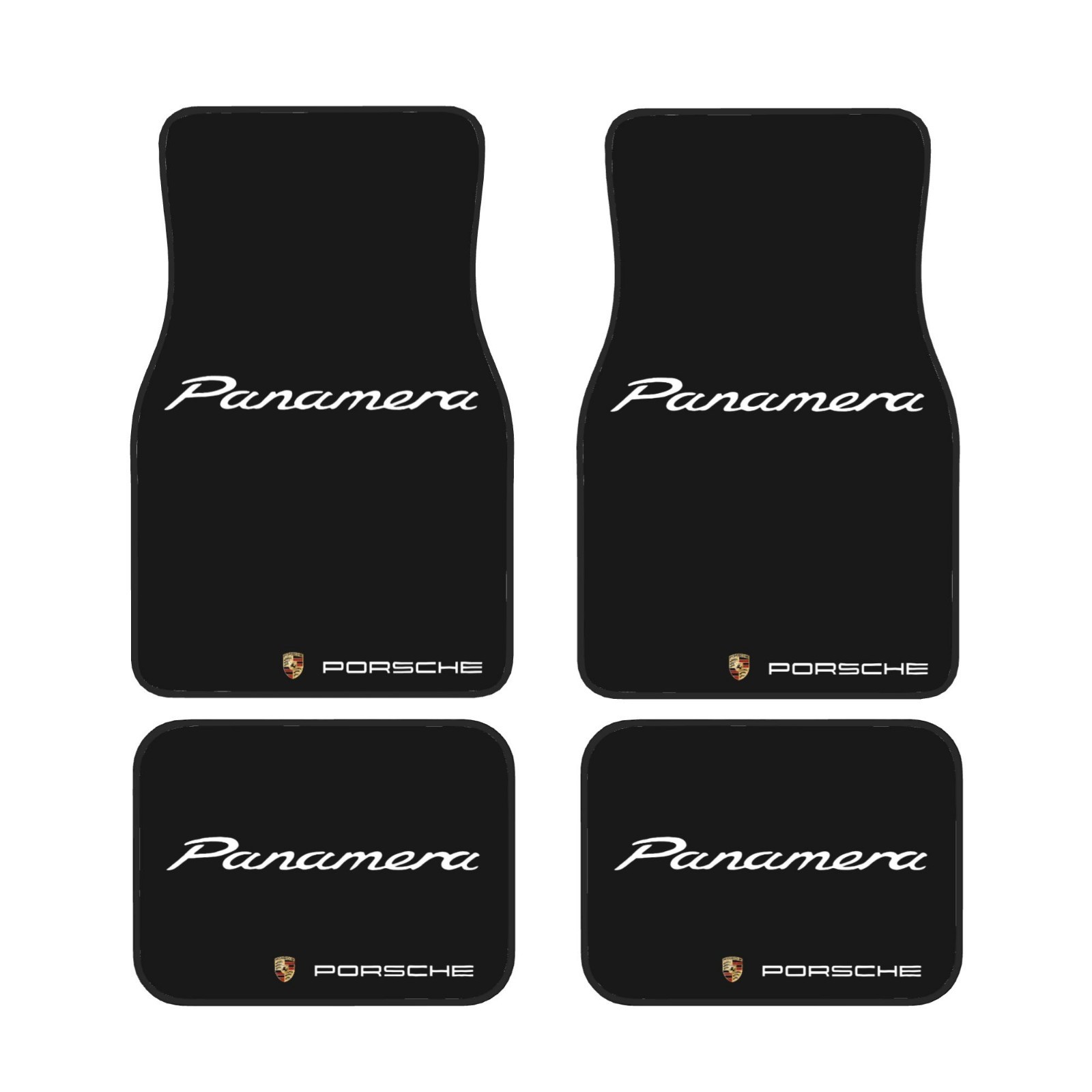 4 Piece Porsche Car Front & Rear Floor Mat Set Non-Slip Carpet Mats