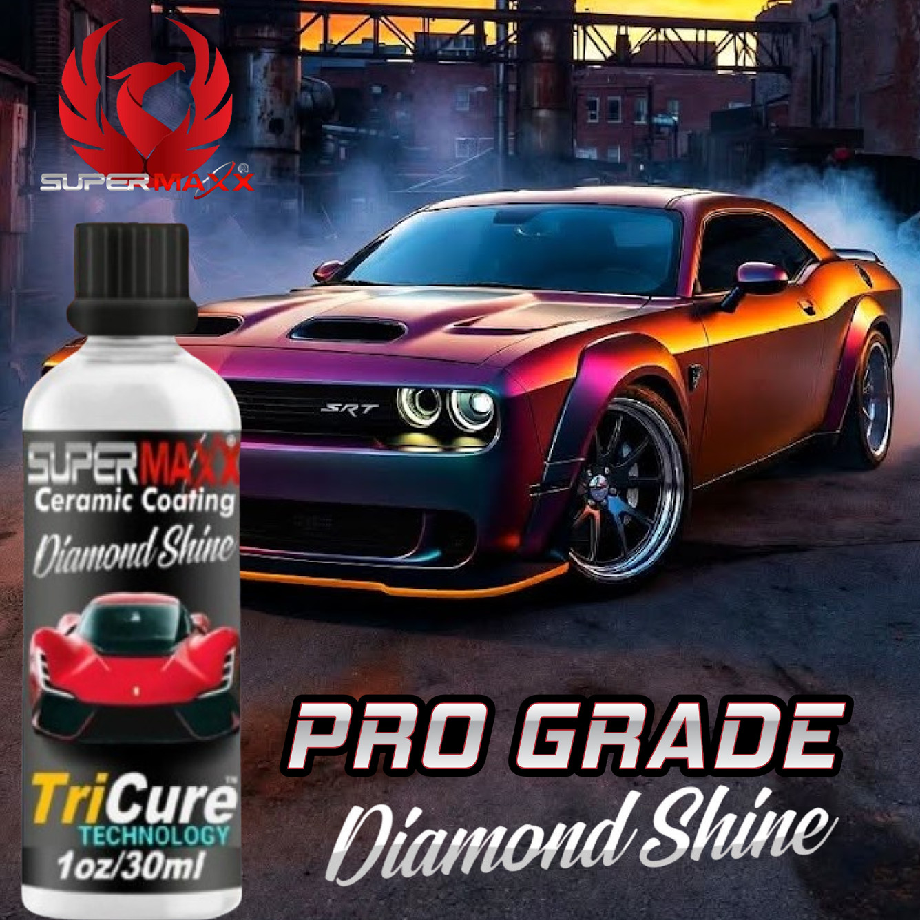 CERAMIC PRO GRADE CAR COATING 5 YEAR DIAMOND SHINE SUPER HIGH GLOSS – ”30ML KIT