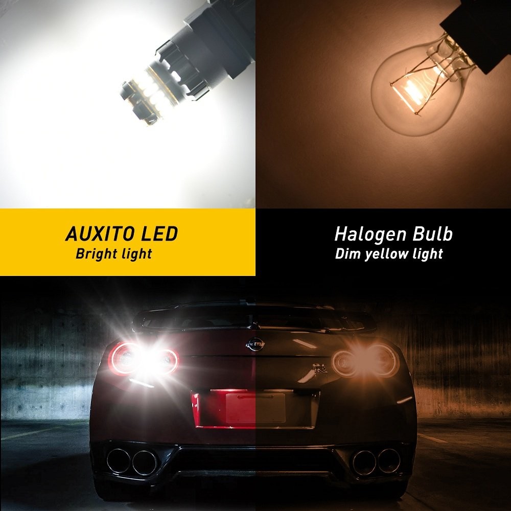 AUXITO 3156 3157 LED Backup Reverse Light Bulbs 6000K White Super Bright 2800LM