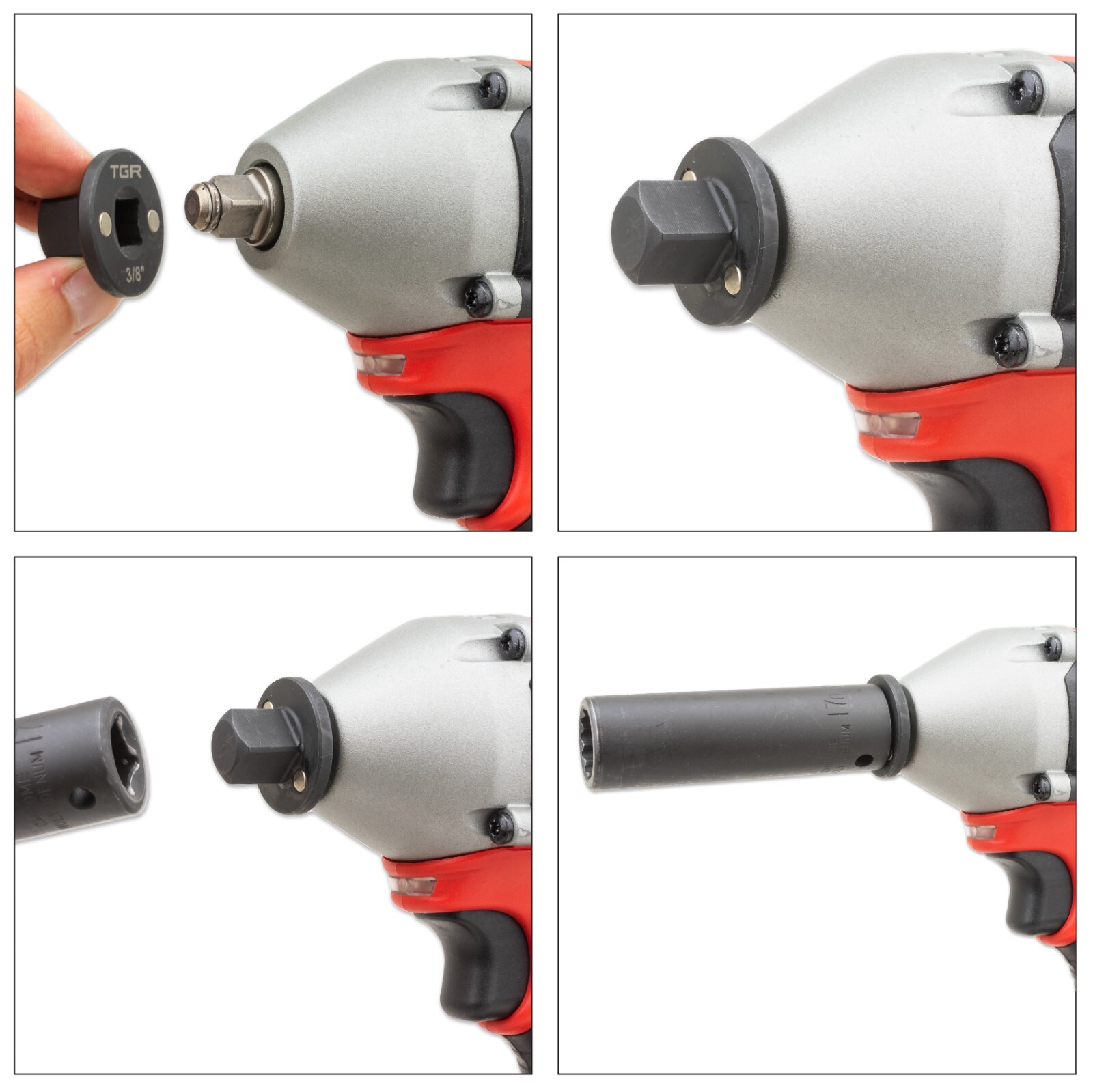 TGR 3PC. Low Profile Impact Socket Adapter Set – Drive Reducing