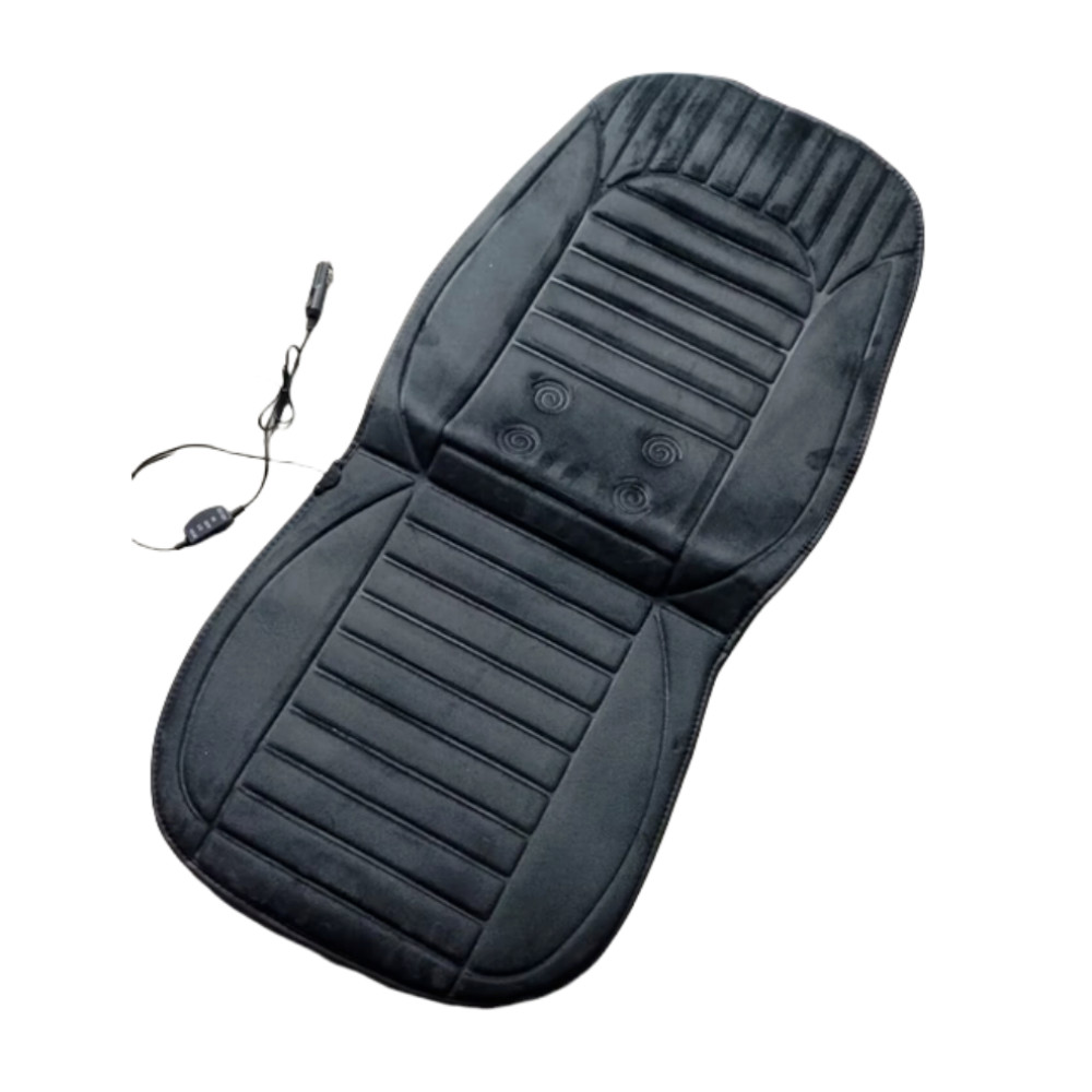 Seat Cover Cushion Pad Heated Warmer Fast Heating Short Plush W/Adjust Switch