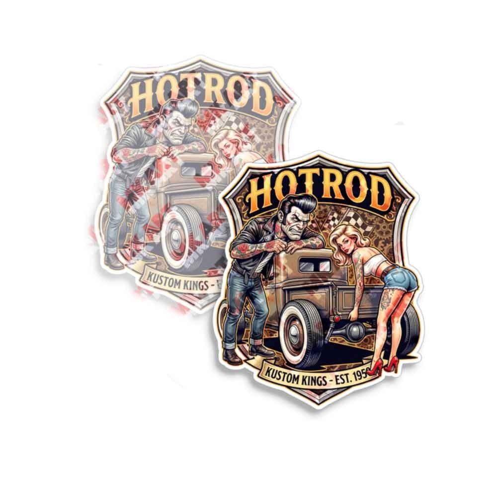 Hot Rod Kustom Kings Speed Shop Sticker 2 Pack MK132
