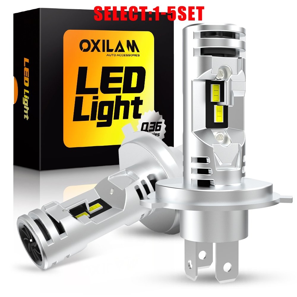 OXILAM Combo 2 H4 9003 LED Headlight Kit Bulbs High Low Beam White 40000LM 2-10X