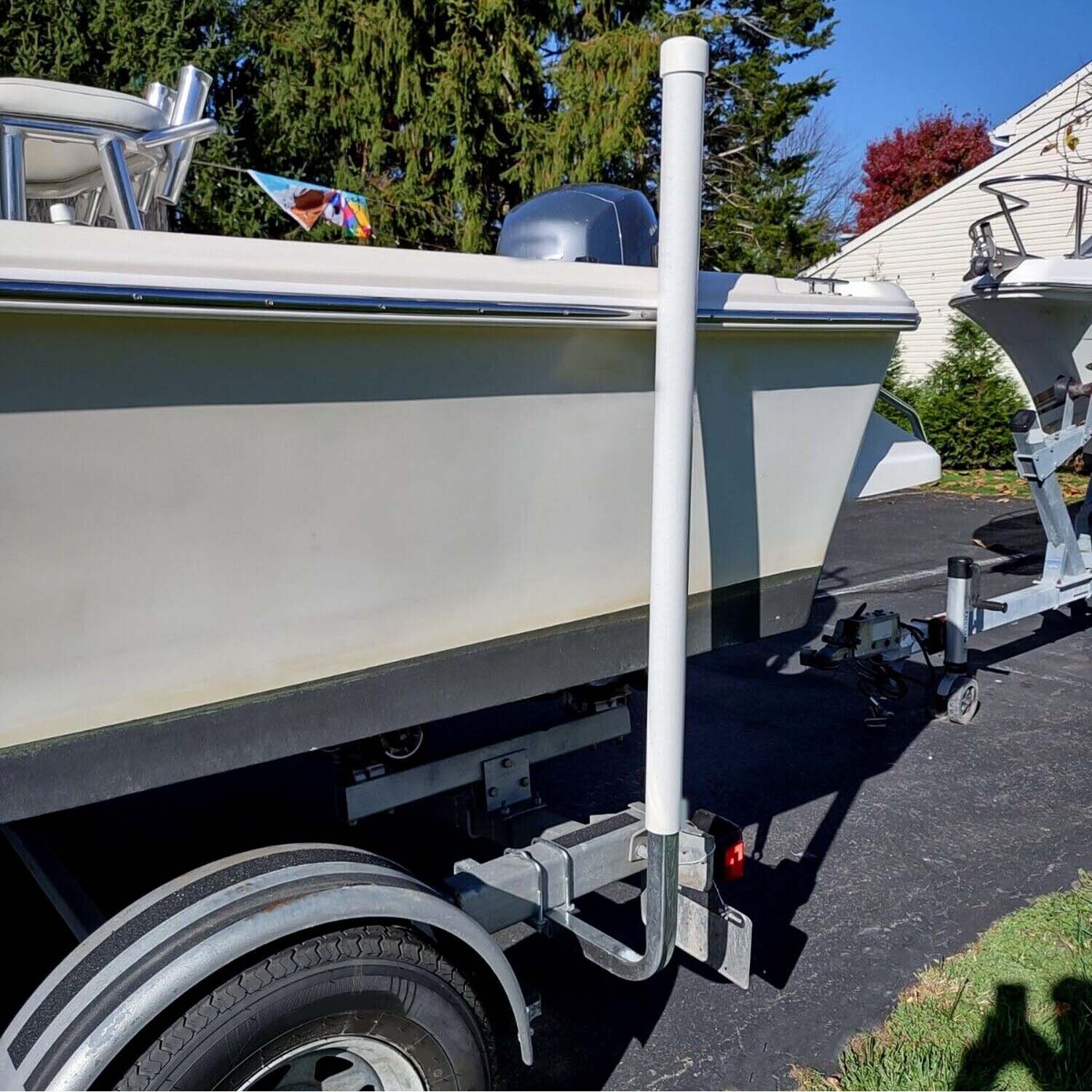 Pair 60″ Boat Trailer Zinc-Plated Guide On Post Kit With PVC Poles Covers