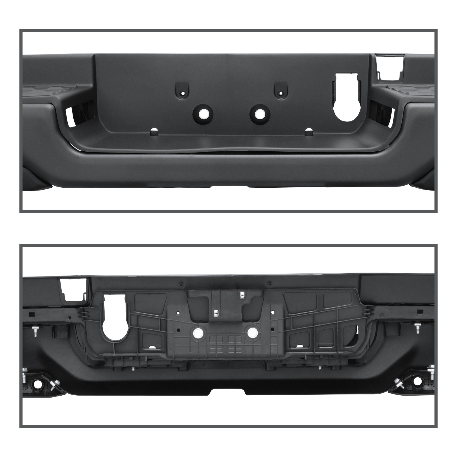 Painted Steel Rear Bumper Assembly For 2019 2020-2022 RAM 1500 W/Park & Dual