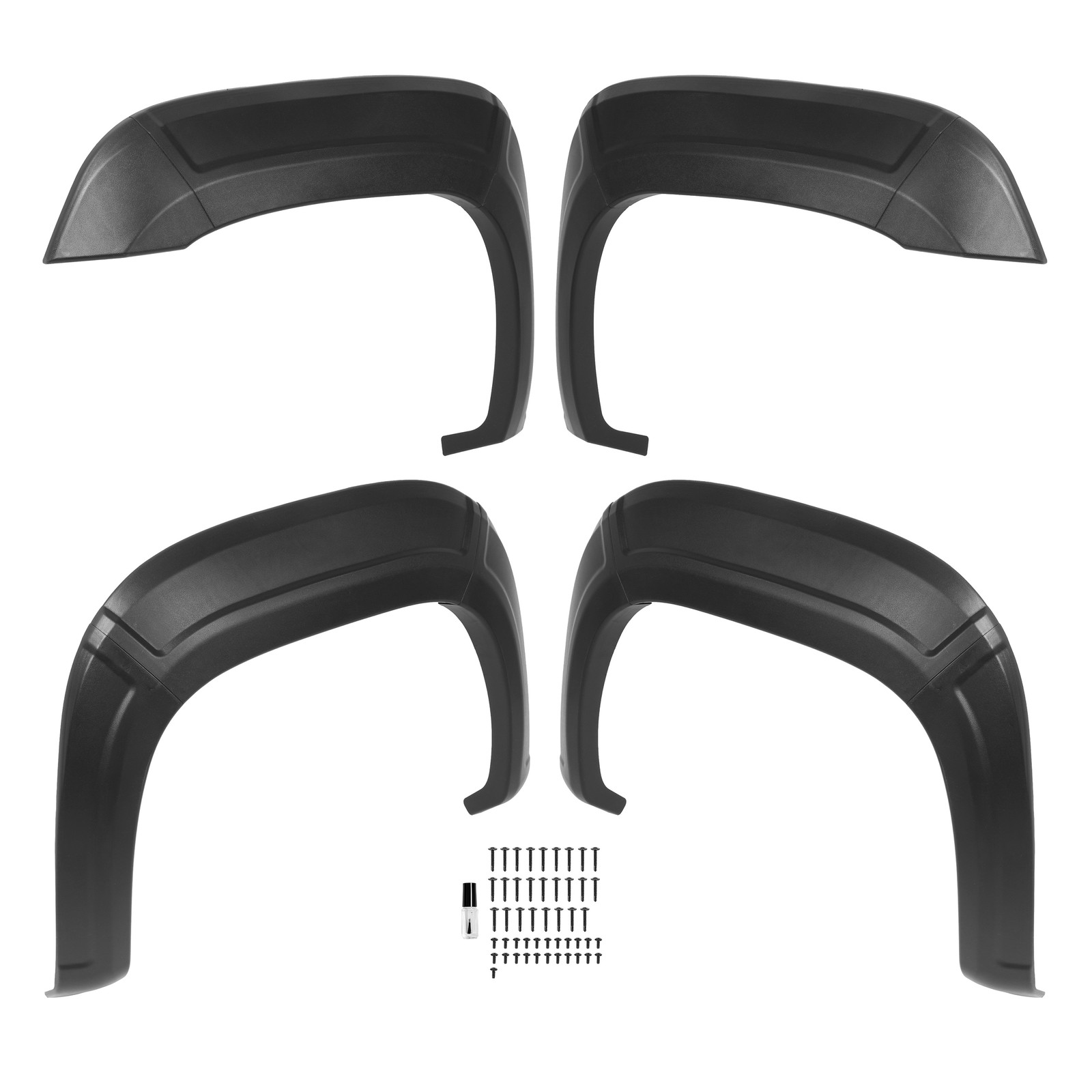 Front Rear Fender Flares Set Textured Black For 2007-2014 GMC Sierra