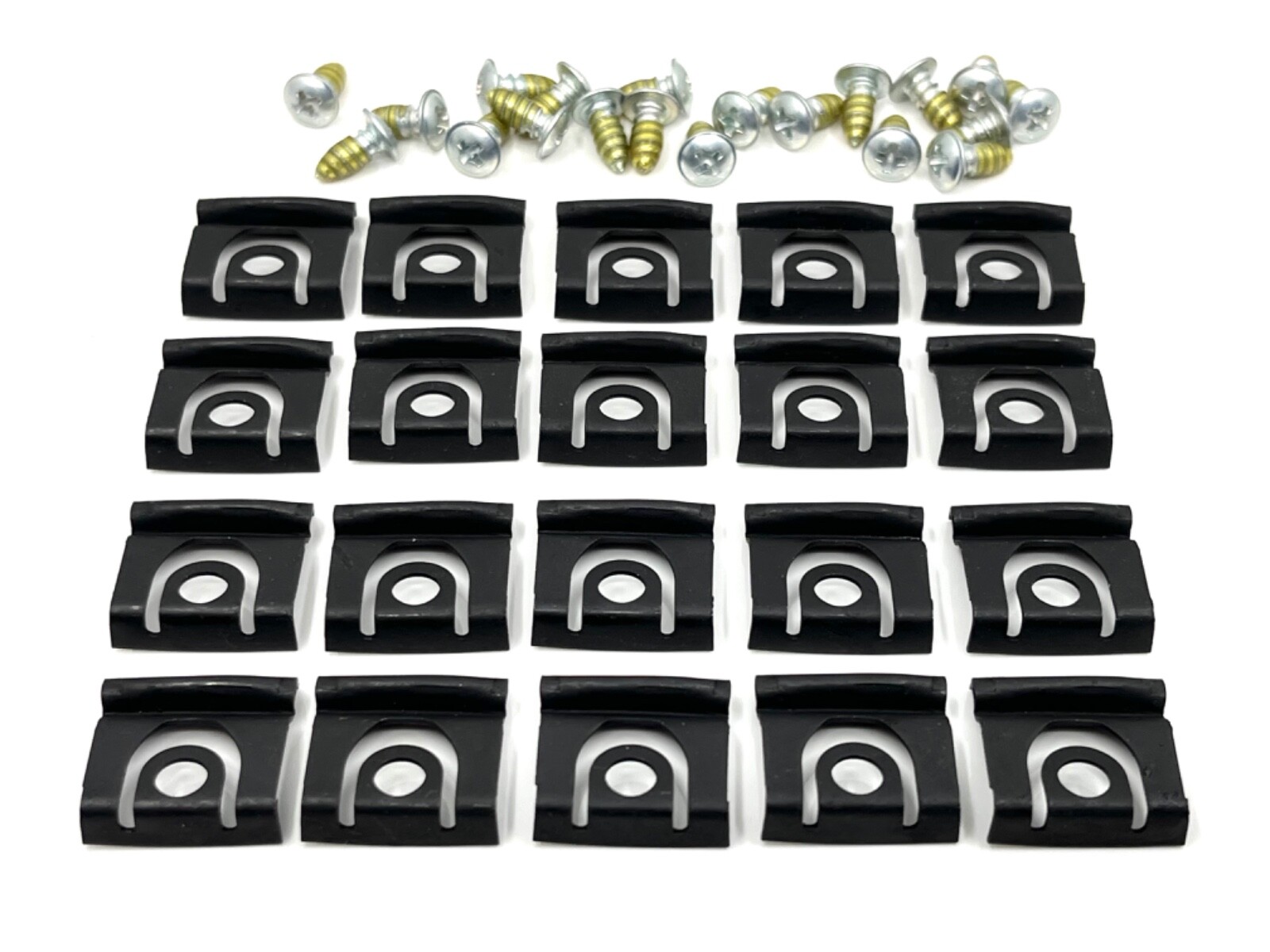 20 pcs 1963 1964 1965 Buick Riviera back rear glass moulding clips & screws