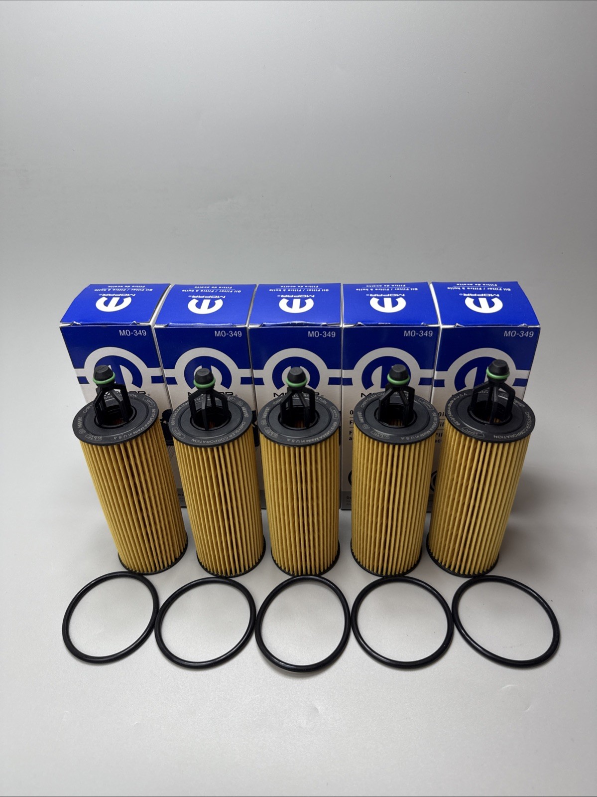 5 Pcs MO-349 OEM 14-22 Jeep Chrysler Dodge Ram 3.2L 3.6L Filter 68191349AC