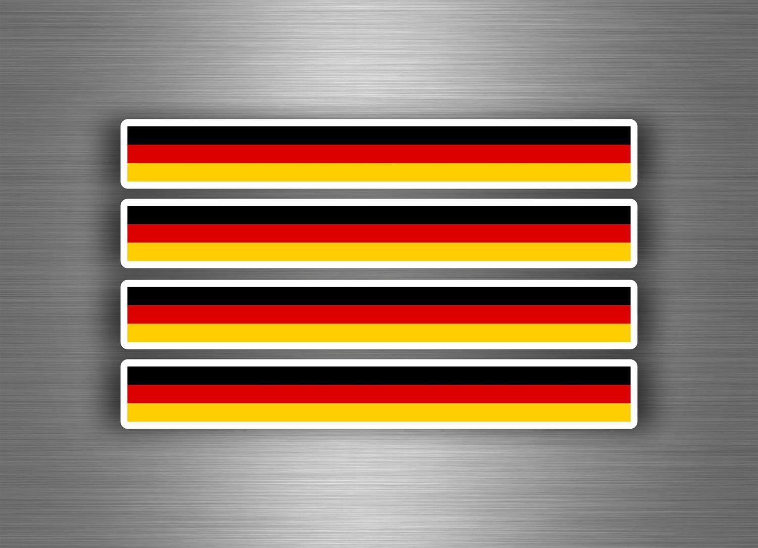 4x sticker decal car stripe motorcycle racing flag bike tuning germany german