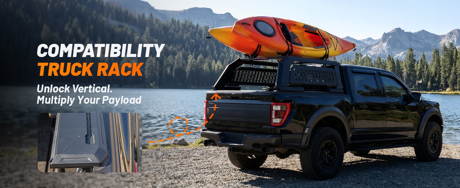 WOLFBOX Power Retractable Tonneau Cover Truck Bed Cover with Remote Control &App