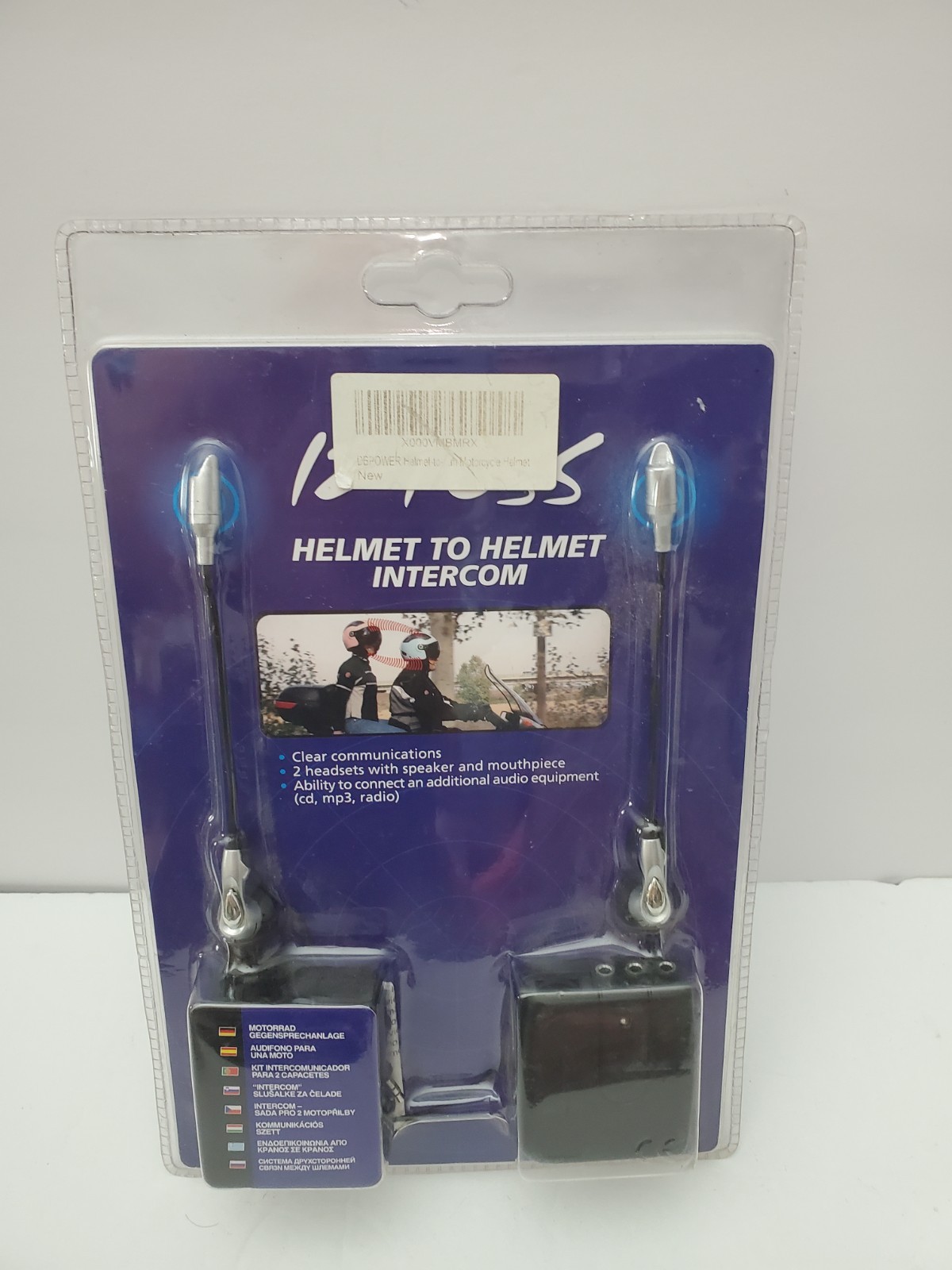 Motorcycle Intercom Host Headphones Kit Helmet Wired Walkie Talkie Front & Rear