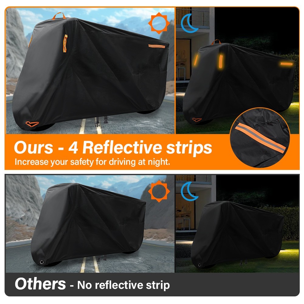 4XL Motorcycle Cover Waterproof Heavy Duty Bike Covers Snow Rain UV Protector
