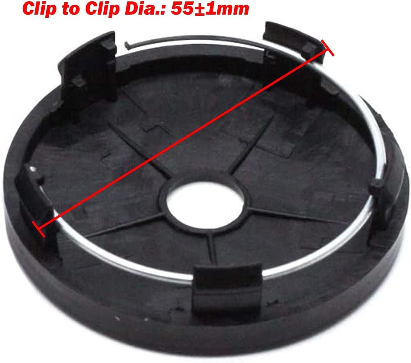 4PC Set of Universal Black Wheel Center Caps – 60mm Diameter Installation Easy
