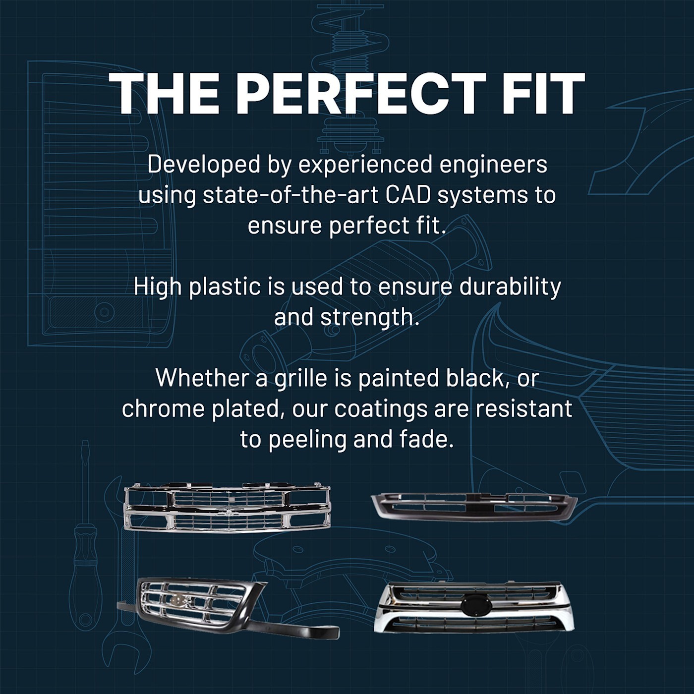 Grille Assembly For 2004-2012 Chevrolet Colorado With Emblem Provision Dark Gray