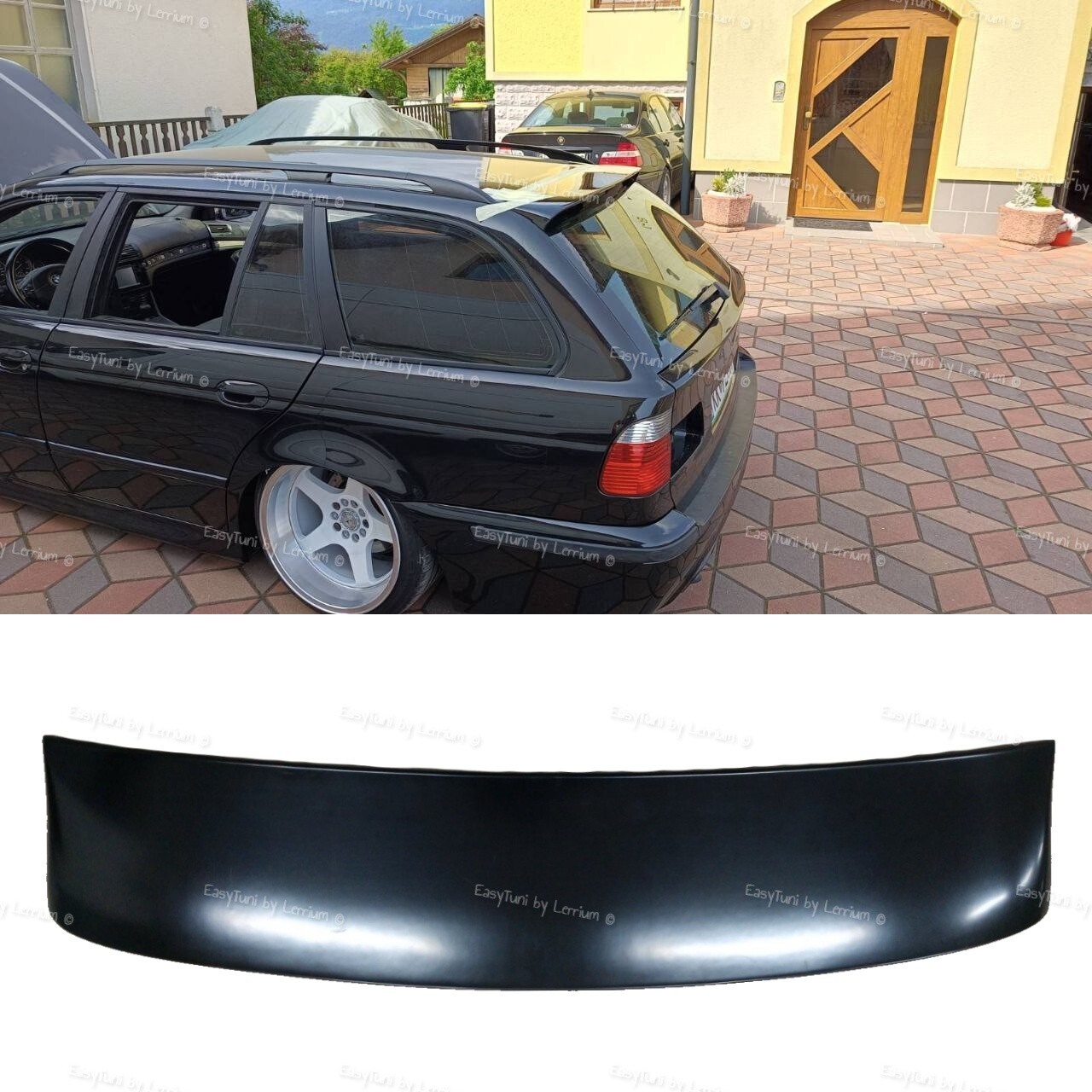 BMW E39 station wagon rear trunk roof wing touring spoiler lip abs plastic