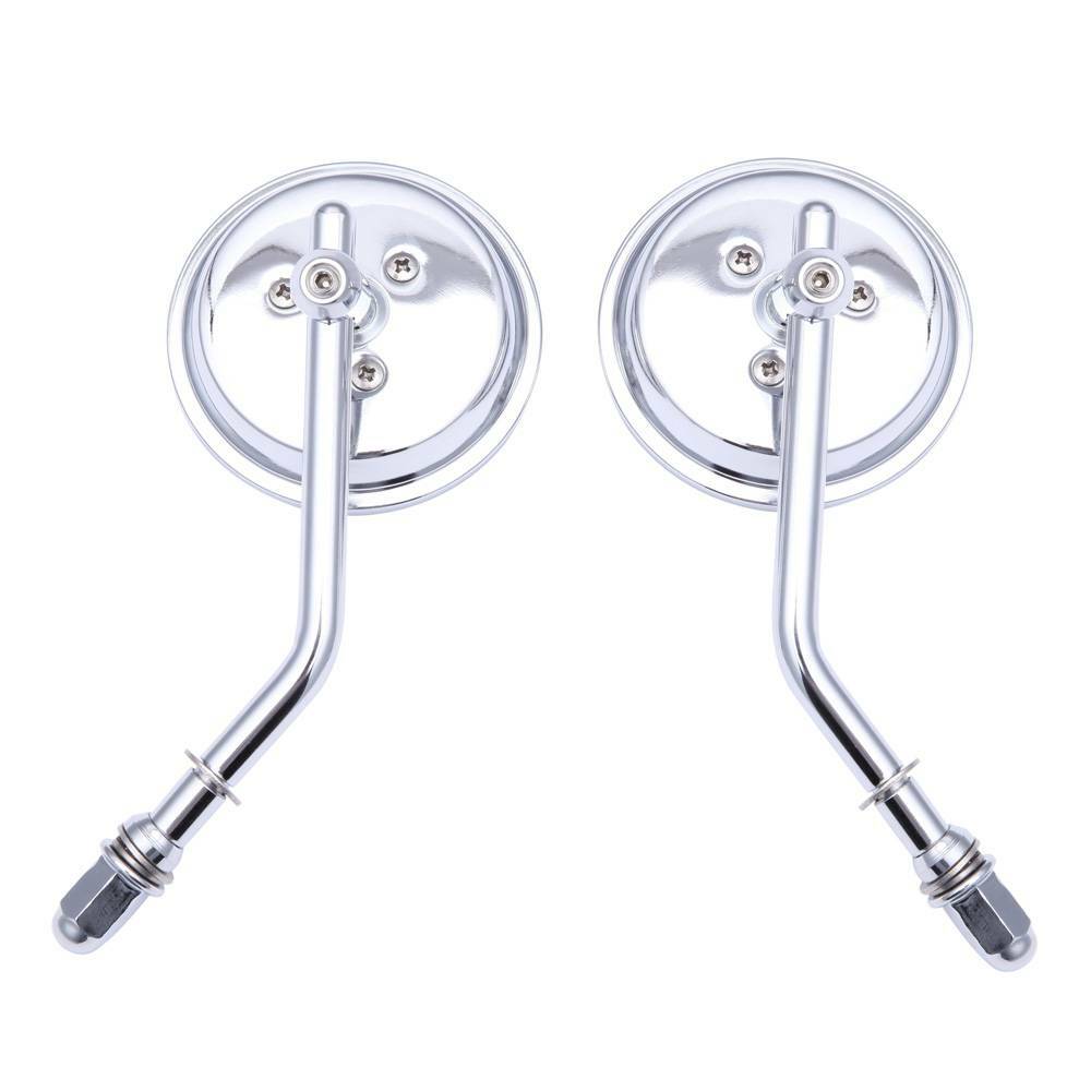 Motorcycle Chrome Round Rearview Side Mirrors For Harley Springer Softail Bobber