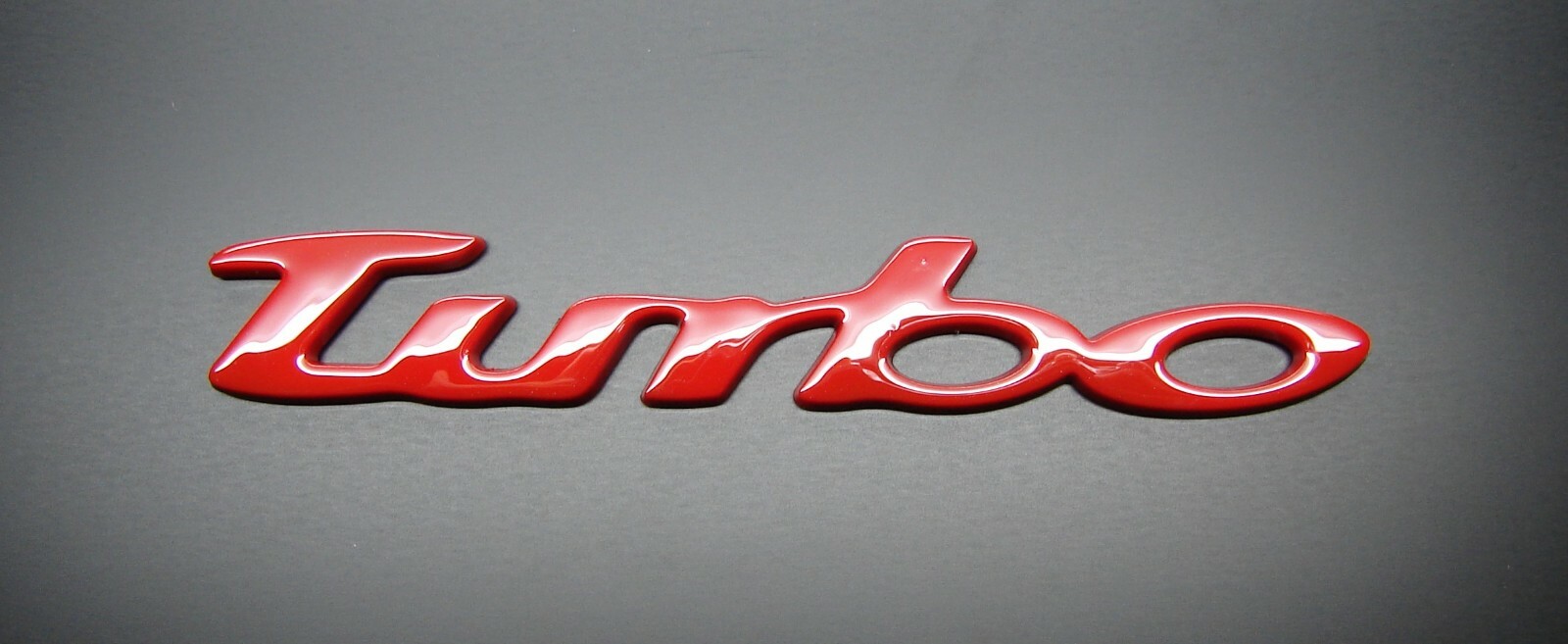 TURBO RED 3D CAR EMBLEM STICKER DECAL