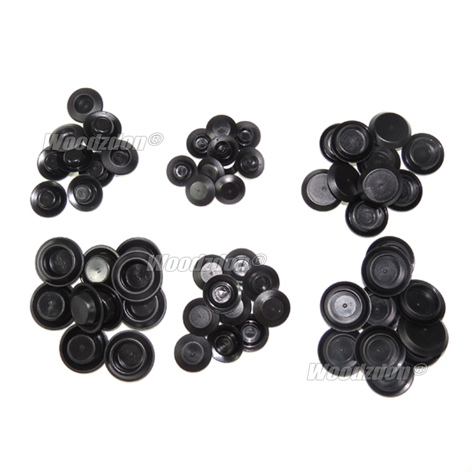 141 Auto Body Plastic Plugs Button & Flush Mount Sheet Metal Plug Assortment Kit