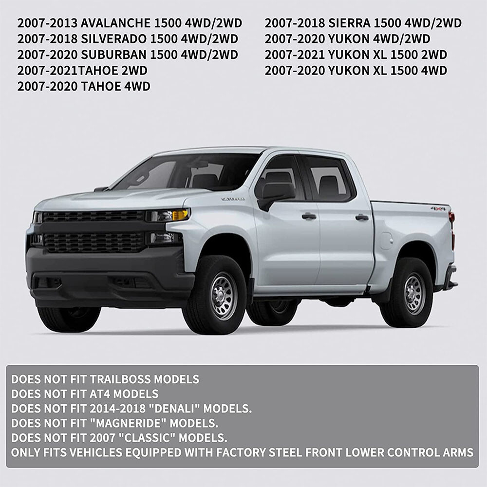 2.5″ Front Leveling lift kit for Chevy Silverado 2007-2025 GMC Sierra GM 1500 LM