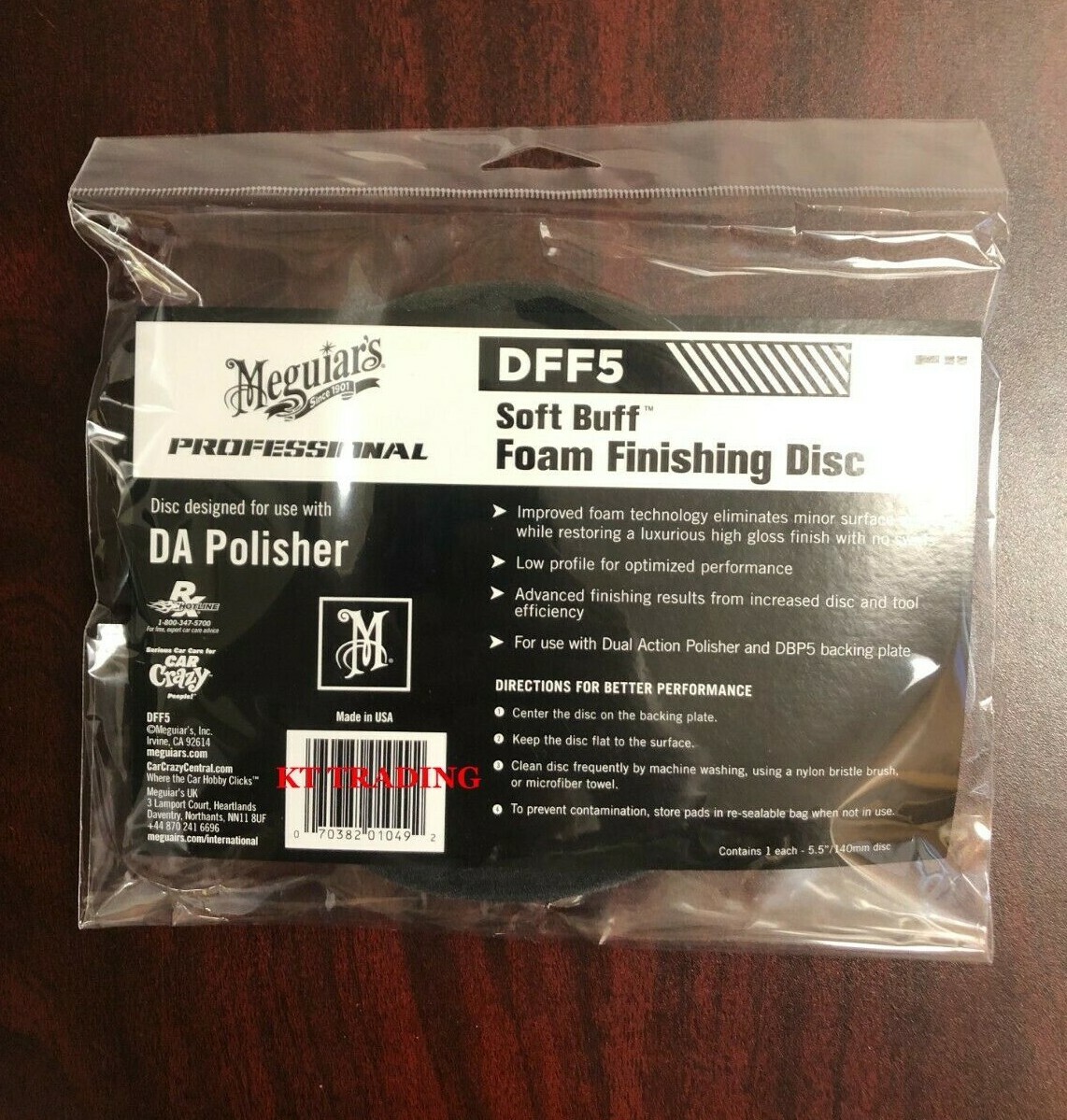 Meguiar’s DFF5 DA Polisher Auto PRO Soft Buff Foam Finishing Disc No Swirls 5″