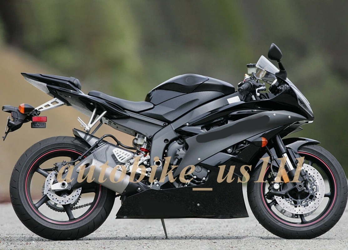 Injection Matte Black Plastic Fairings Kit For Yamaha 2006 2007 YZF R6 Bodywork
