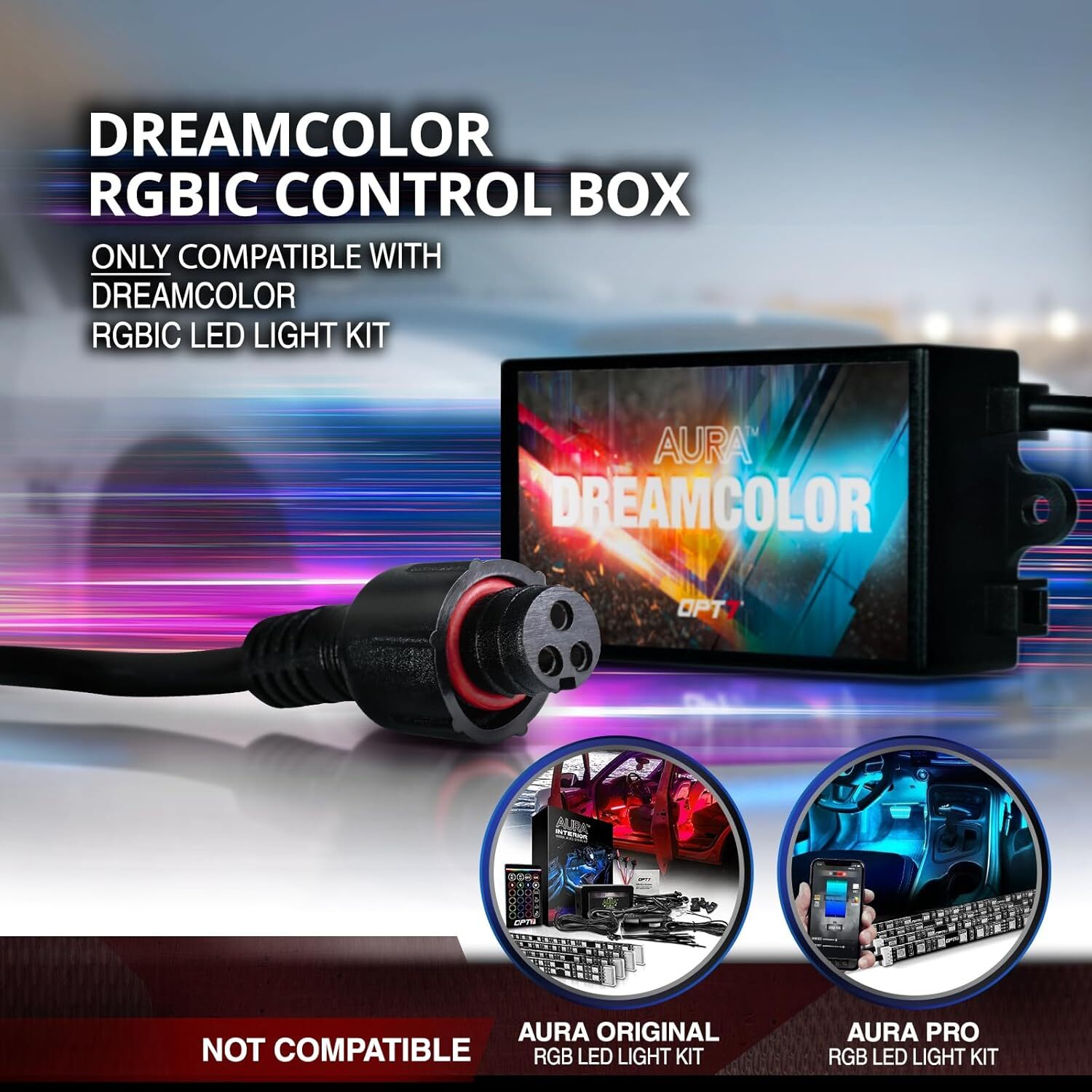 4PC RGB-IC Dream Color DreamColor Underglow LED Kit Car Neon Bar Light