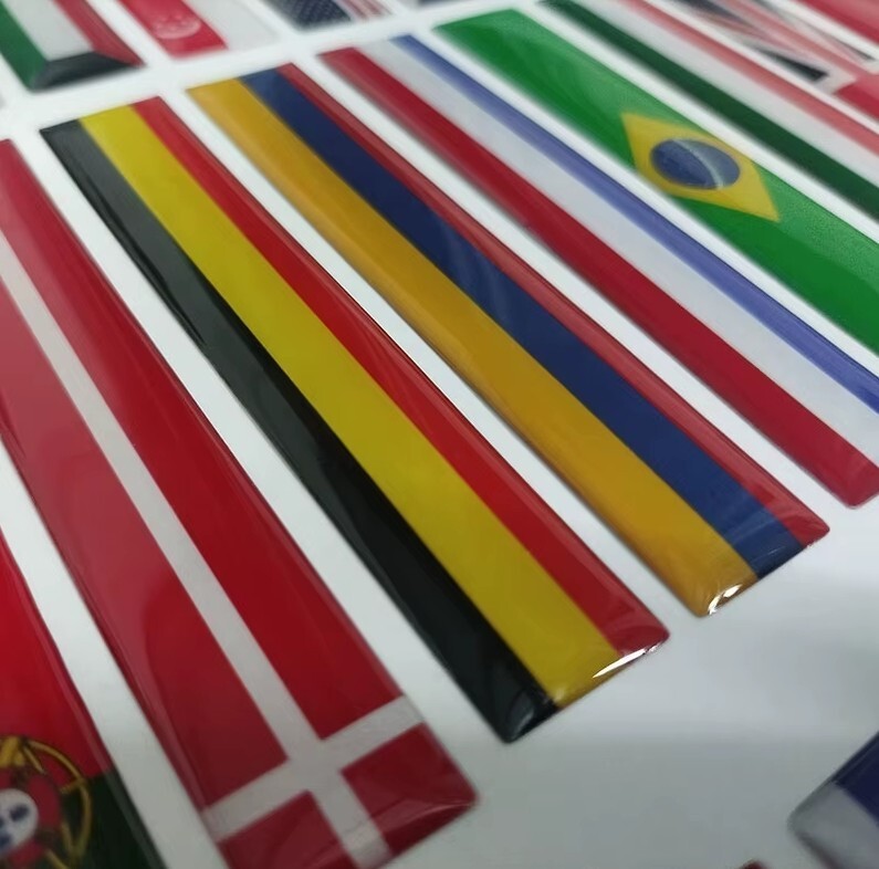 ITALY ITALIAN FLAG 3D EPOXY CAR EMBLEM SET (2) FLEXIBLE REFLECTIVE DURABLE