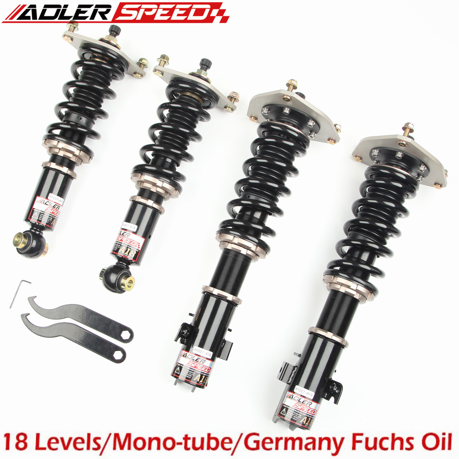 18 Level Mono Tube Coilovers Suspension Kit For Subaru Impreza 08-11, 12-16