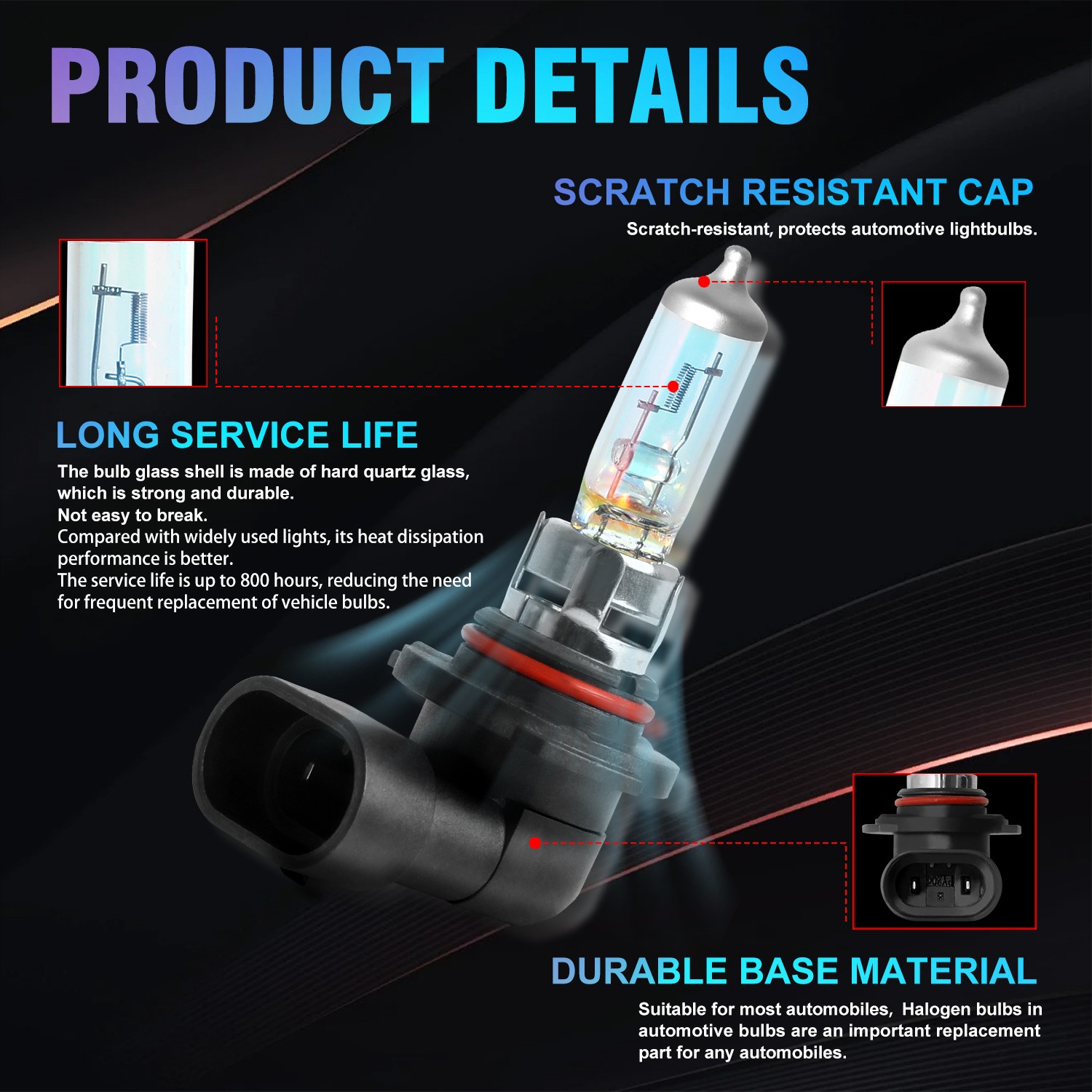 Pair Fog Light Bulbs 9145 9140 H10 Warm White 4200K Driving Lamp Halogen Bulbs