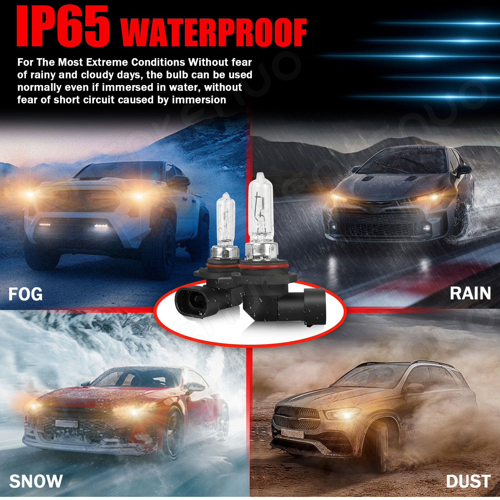 2x 9012 Headlight Halogen Bulbs 3400K 55w FOR DODGE DART 2013 2014 2015