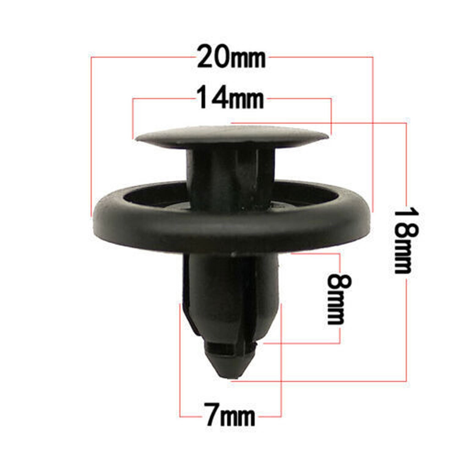 100pcs Bumper Clips FENDER TRIM Car Push Pin Rivet Fastener Retainer 9 8 7 6mm